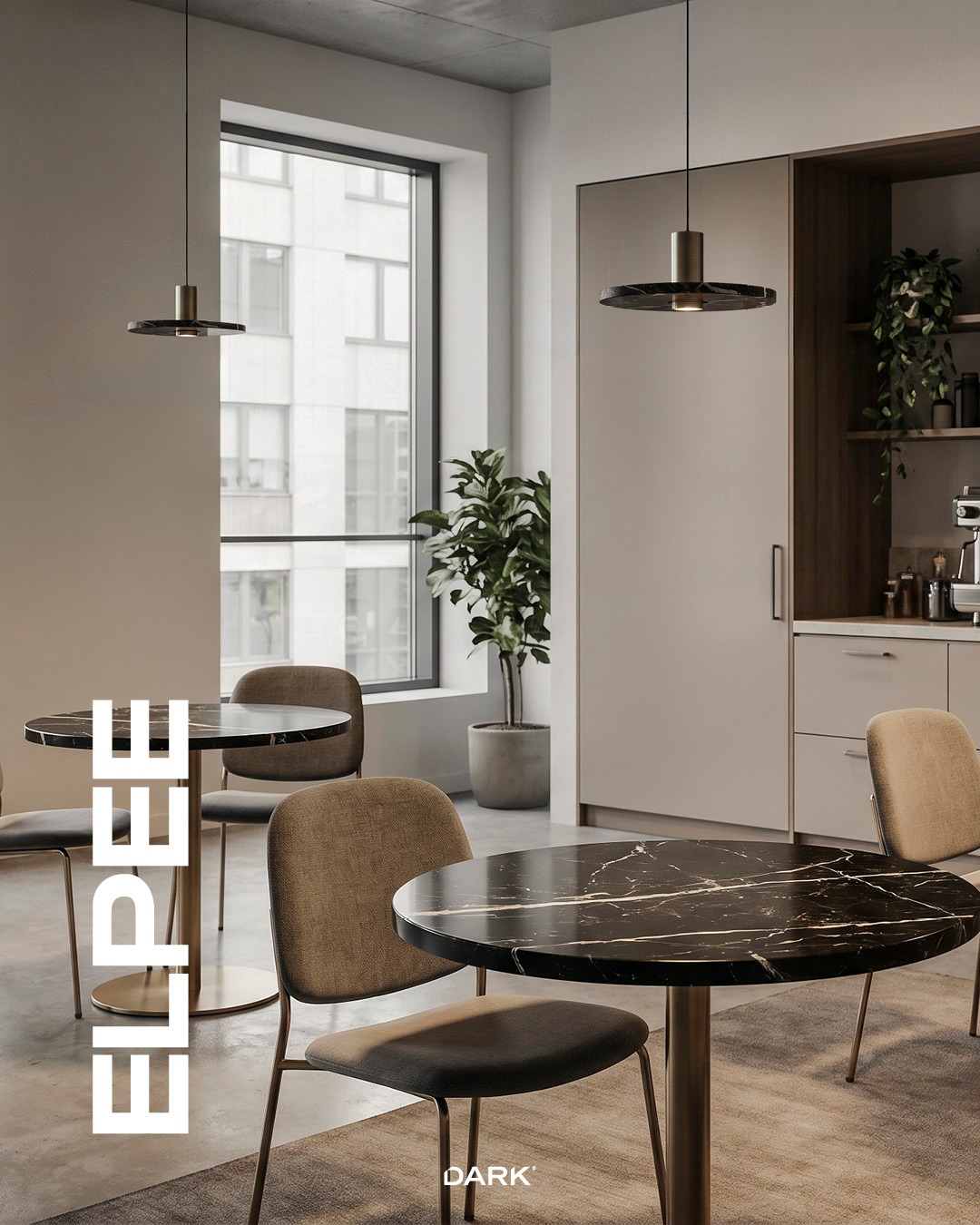 ELPEE, designed to blend in or stand out.
From marble kitchen islands to warm wood finishes, ELPEE can be tailored to the space around it. Choose from our standard colors and materials, or go one step further with your own material.
Match your material to the finishing of the kitchen island and create a lighting piece that feels fully integrated into the interior.
A pendant light that becomes part of the architecture.

#ELPEE #DARKLighting #InteriorLighting #KitchenDesign #PendantLight #MaterialMatch #InteriorArchitecture #DesignDetails