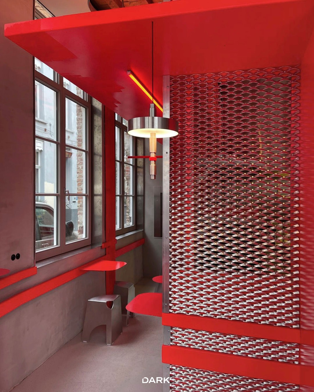 Color explosion incoming! 
Our darling TOTM is lighting up the scene at the brand-new hospitality concept Mosh Burgers in the heart of Bruges! 🍔✨ Bold flavors meet bold design.

@mosh_burgers 
design @studiobjornverlinde