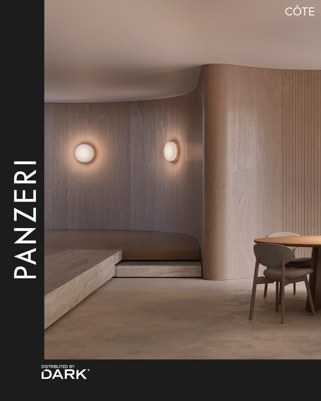 Inspired by Swiss watchmaking, Côte lamps feature elegant ribbed glass that mimics Lake Léman's waves. Even when off, they add texture and style. Available in white and smoked finishes.
