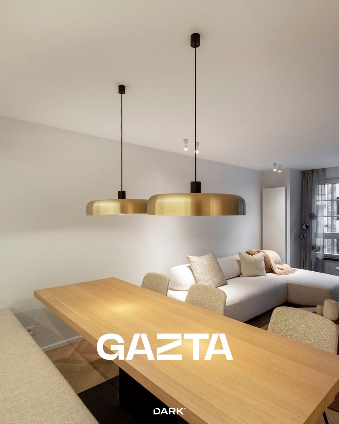 GAZTA — one shape, endless possibilities. ✨

Suspended above a table, mounted on the wall or integrated on the ceiling — GAZTA adapts effortlessly to the space.
From residential interiors to hospitality projects, solo or repeated in a graphic composition.
GAZTA. Available as suspension or wall/ceiling-mounted.

#DARKlighting #GAZTA #LightingDesign #InteriorDesign #ArchitecturalLighting #MadeInBelgium #DesignLighting