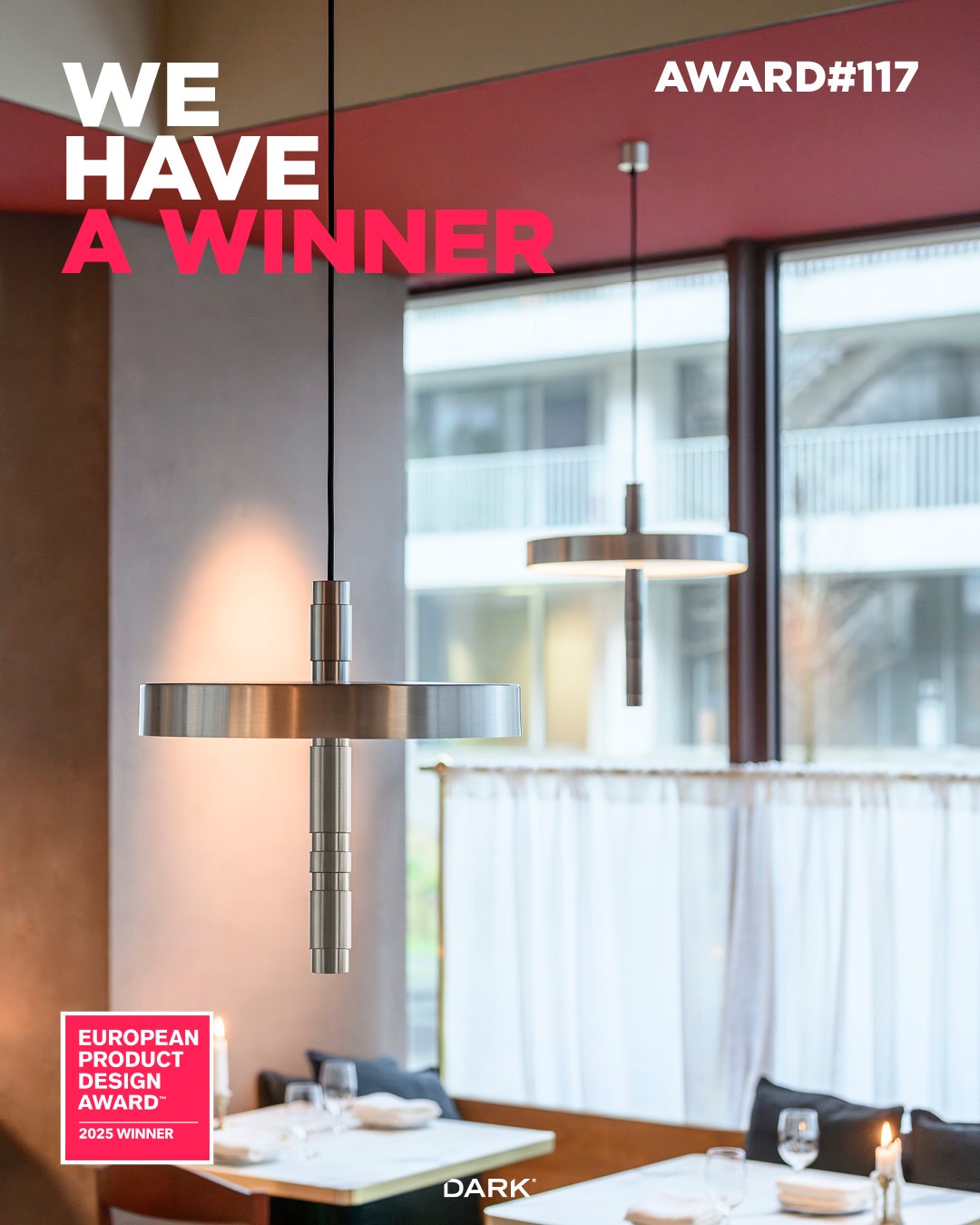 We’re starting the new year with a bang 💥
TOTM has won a European Product Design Award (EPDA).
A huge shout-out to @studiobjornverlinde  for the design vision behind TOTM—and to everyone involved in bringing it to life. Here’s to a year of bold ideas and even bolder design.

#EPDA #EuropeanProductDesignAward #ProductDesign #DesignAward #IndustrialDesign #DesignExcellence #TOTM #StudioBjornVerlinde #darkbe #darklighting #interiordesign #design #designverlichting #ikkoopbelgisch #belgischmerk #belgiandesign #interieurdesign #interiordesign #productdesign #designlighting #lighting #verlichting #wealllovethedark